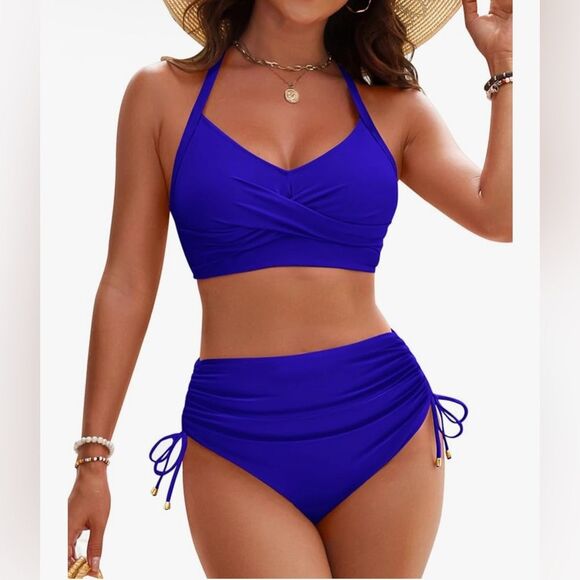 Blooming Jelly Women’s High Waisted Bikini Tummy Control Swimsuit XL NWT - Picture 1 of 7